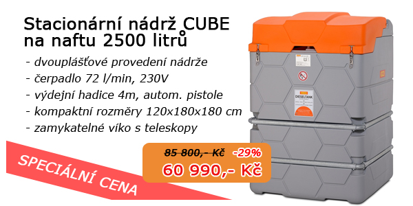 AKCE - stacionární nádrž na naftu CUBE 2500 litrů - 29%